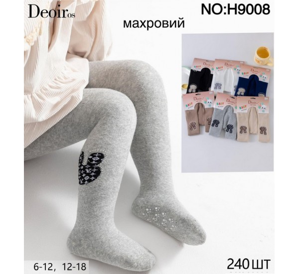 Колготи для немовлят 12 шт (6-18 міс) махра KiE_H9008