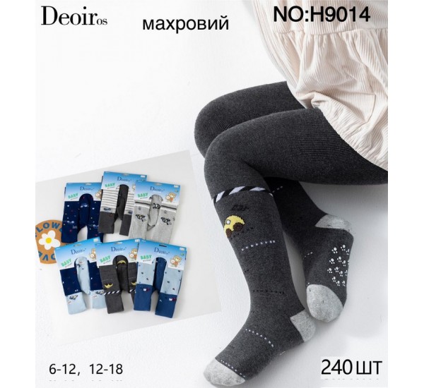 Колготи для немовлят 12 шт (6-18 міс) махра KiE_H9014