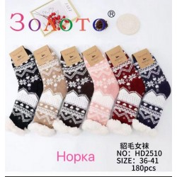 Шкарпетки жіночі 12 шт (36-41 р) норка/хутро KiE_HD2510