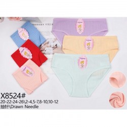 Труси дитячі 12 шт (2-12 років) рубчик KiE_ZX8524