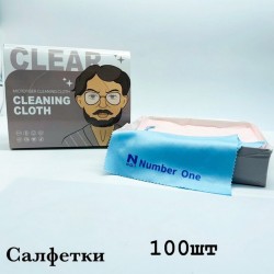 Серветки для окулярів, мікрофібра 100 шт LeR_020803