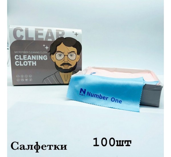 Серветки для окулярів, мікрофібра 100 шт LeR_020803