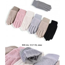 Рукавички дитячі, сенсор 12 шт (7-10 років) тедді/плюш LeR_B36