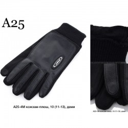 Рукавички чоловічі, сенсор 10 шт (11-13 р) замша/плюш LeR_A25
