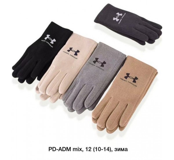 Рукавички підліткові, сенсор 12 шт (S-L) драп/хутро LeR_PD-ADM