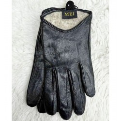 Рукавички жіночі 12 шт (6,5-9 р) шкіра/вовна LeR_528b