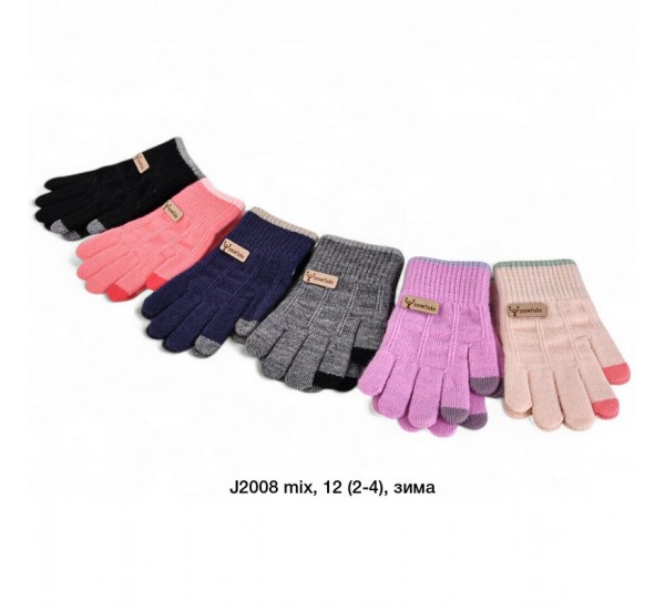 Рукавички дитячі, сенсор 12 шт (2-4 роки) акріл LeR_J2008