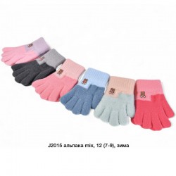 Рукавички дитячі 12 шт (7-10 років) альпака LeR_J2015