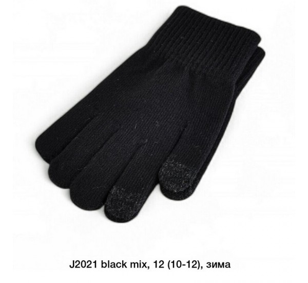 Рукавички дитячі, сенсор 12 шт (8-10 років) акріл LeR_J2021