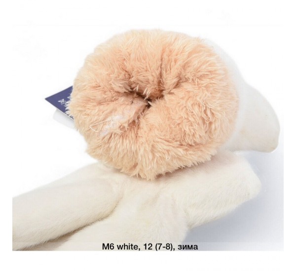 Рукавиці дитячі 12 шт (8-12 років) норка/хутро LeR_M6