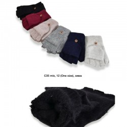 Рукавички жіночі 12 шт (універсальний) ангора LeR_C35