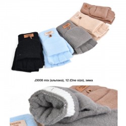 Рукавички жіночі 12 шт (універсальний) альпака LeR_J3008