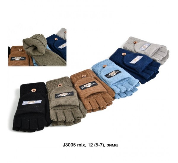 Рукавички дитячі 12 шт (2-4 роки) вовна LeR_J3005