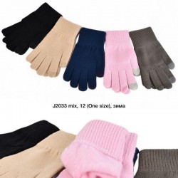 Рукавички жіночі, сенсор 12 шт (універсальний) акріл LeR_J2033