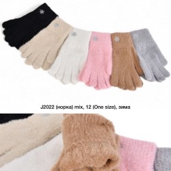 Рукавички жіночі 12 шт (універсальний) норка LeR_J2022