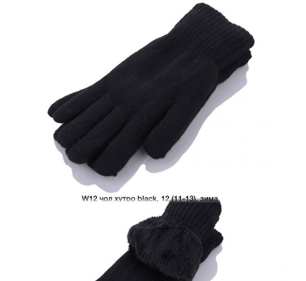 Перчатки мужские 12 шт (универсальный) акрил/мех LeR_W-12