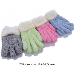 Рукавички жіночі 12 шт (універсальний) тедді/хутро LeR_W11