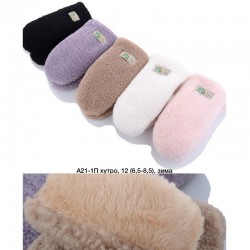 Рукавиці дитячі 12 шт (8-12 років) тедді/хутро LeR_A21-1P