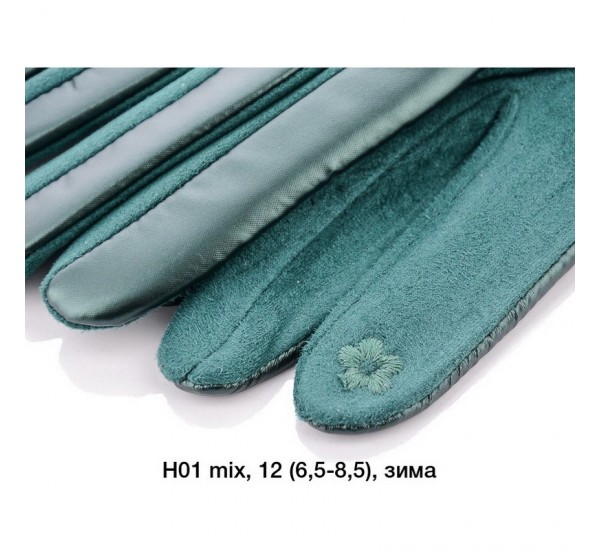 Рукавички жіночі, сенсор 12 шт (6,5-8,5 р) плащівка/плюш LeR_H01