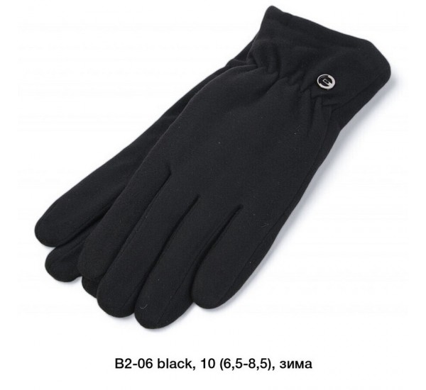 Перчатки женские, сенсор 10 шт (6,5-8,5 р) драп/мех LeR_B2-06