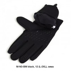 Рукавички чоловічі, сенсор 12 шт (L-2XL) неопрен/плюш LeR_HM-BMh
