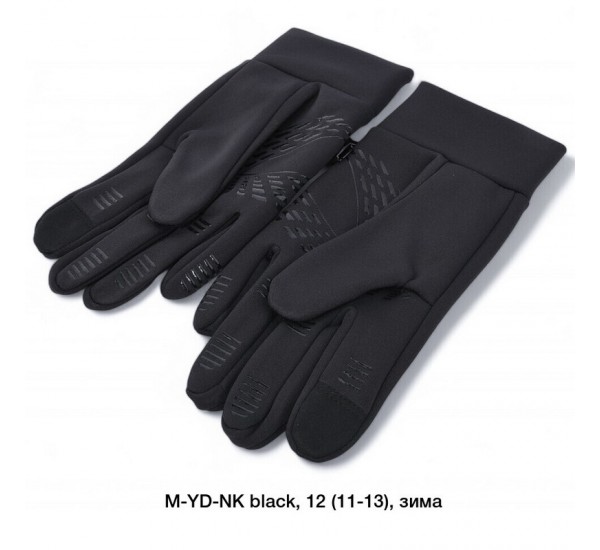 Рукавички чоловічі, сенсор 12 шт (L-2XL) неопрен/плюш LeR_YD-ADMc