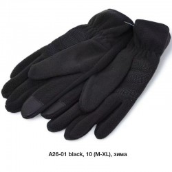 Рукавички чоловічі, сенсор 12 шт (M-XL) фліс LeR_A26-01