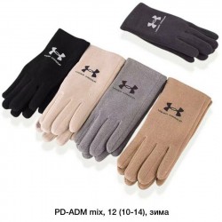 Рукавички підліткові, сенсор 12 шт (S-L) драп/хутро LeR_DR-ADM