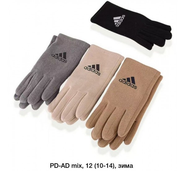 Рукавички підліткові, сенсор 12 шт (S-L) драп/хутро LeR_DR-AD