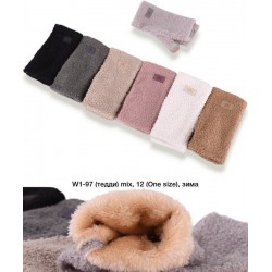 Мітенки жіночі, 12 шт (норма) тедди/хутро LeR_W1-1-97