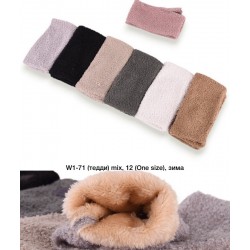 Мітенки жіночі, 12 шт (норма) тедди/хутро LeR_W1-71