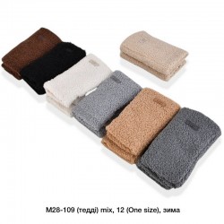 Мітенки жіночі, 12 шт (норма) тедди/хутро LeR_M28-109