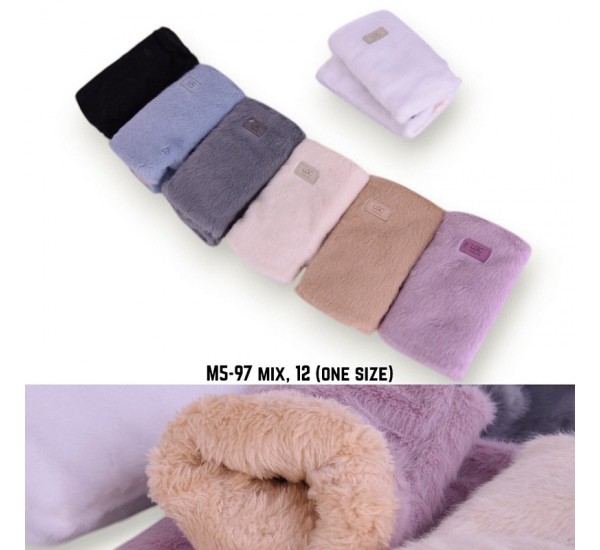 Митенки женские, 12 шт (норма) мех LeR_M5-97