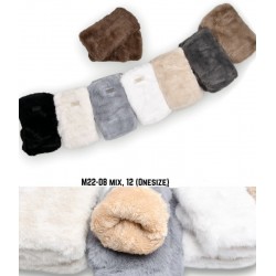 Мітенки жіночі, 12 шт (норма) хутро LeR_M22-08