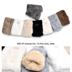 Мітенки жіночі, 12 шт (норма) хутро LeR_M22-97