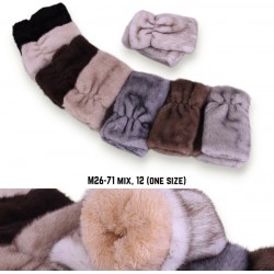 Мітенки жіночі, 12 шт (норма) хутро LeR_M26-71