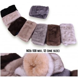 Мітенки жіночі, 12 шт (норма) хутро LeR_M26-108