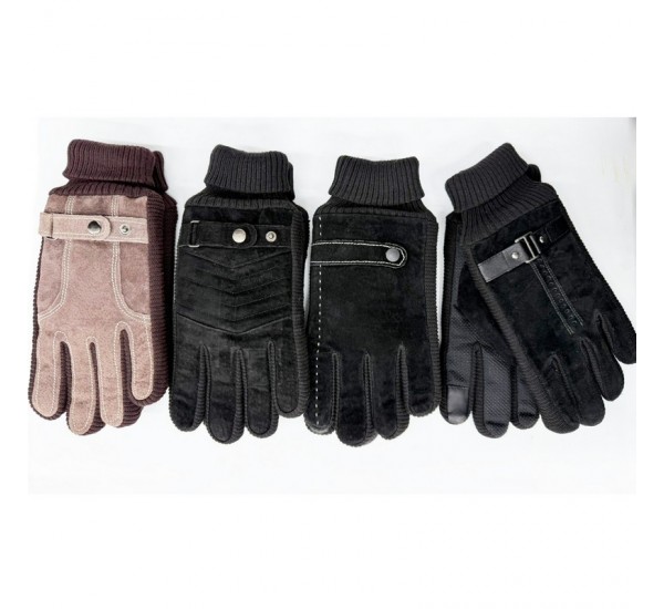 Рукавички чоловічі 10 шт (11-13 р) шкіра/хутро LeR_240993