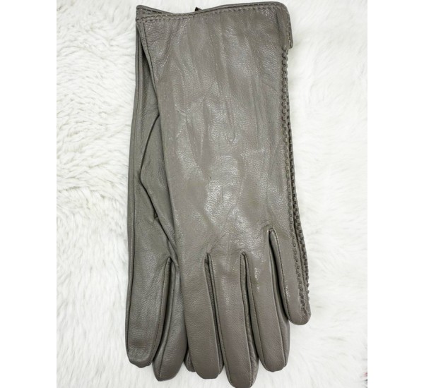 Перчатки женские 10 шт (6,5-8,5 р) кожа/шерсть LeR_517-2-A1c