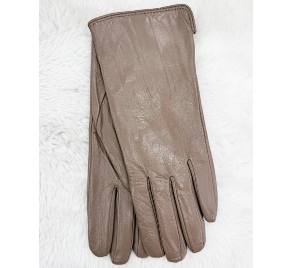 Перчатки женские 10 шт (6,5-8,5 р) кожа/шерсть LeR_517-2-A1d