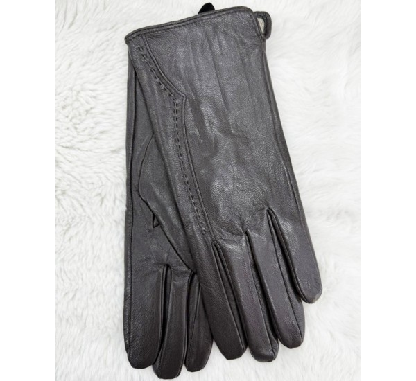 Перчатки женские 10 шт (6,5-8,5 р) кожа/шерсть LeR_517-2-A1r