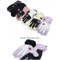 Рукавички жіночі 12 шт (норма) нейлон/фліс LeR_H-2