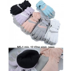 Рукавички жіночі 12 шт (норма) нейлон/фліс LeR_M5-1