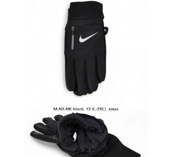 Рукавички чоловічі, сенсор 12 шт (L-2XL) неопрен/плюш LeR_M-N3-NK