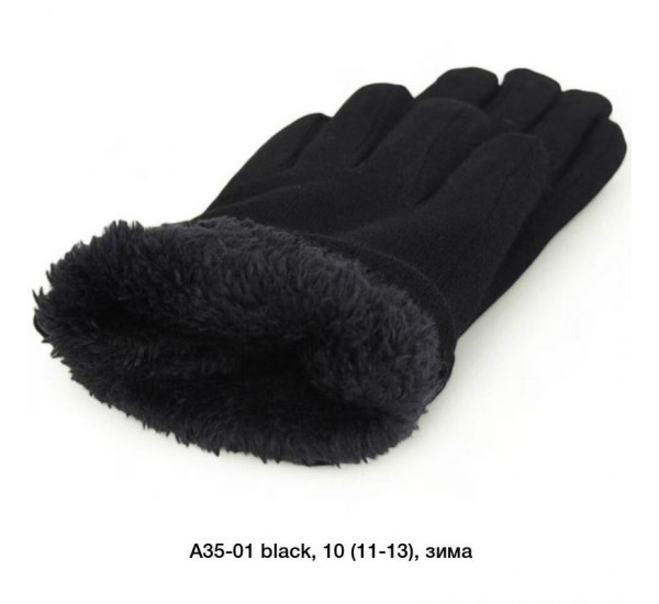 Рукавички чоловічі 10 шт (11-13 р) драп/хутро LeR_A35-01