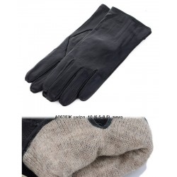 Рукавички жіночі 10 шт (6,5-8,5 р) шкіра/вовна LeR_A0638