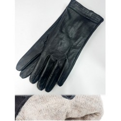 Рукавички жіночі 10 шт (6,5-8,5 р) шкіра/вовна LeR_100a
