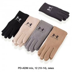 Рукавички підліткові, сенсор 12 шт (S-L) драп/хутро LeR_P-DR-ADM