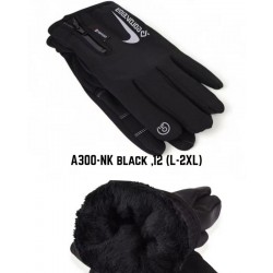 Рукавички чоловічі, сенсор 12 шт (L-2XL) неопрен/хутро LeR_A300-NK