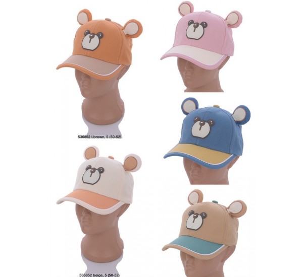 Кепка детская 25 шт (52-54 р) коттон LeR_280510